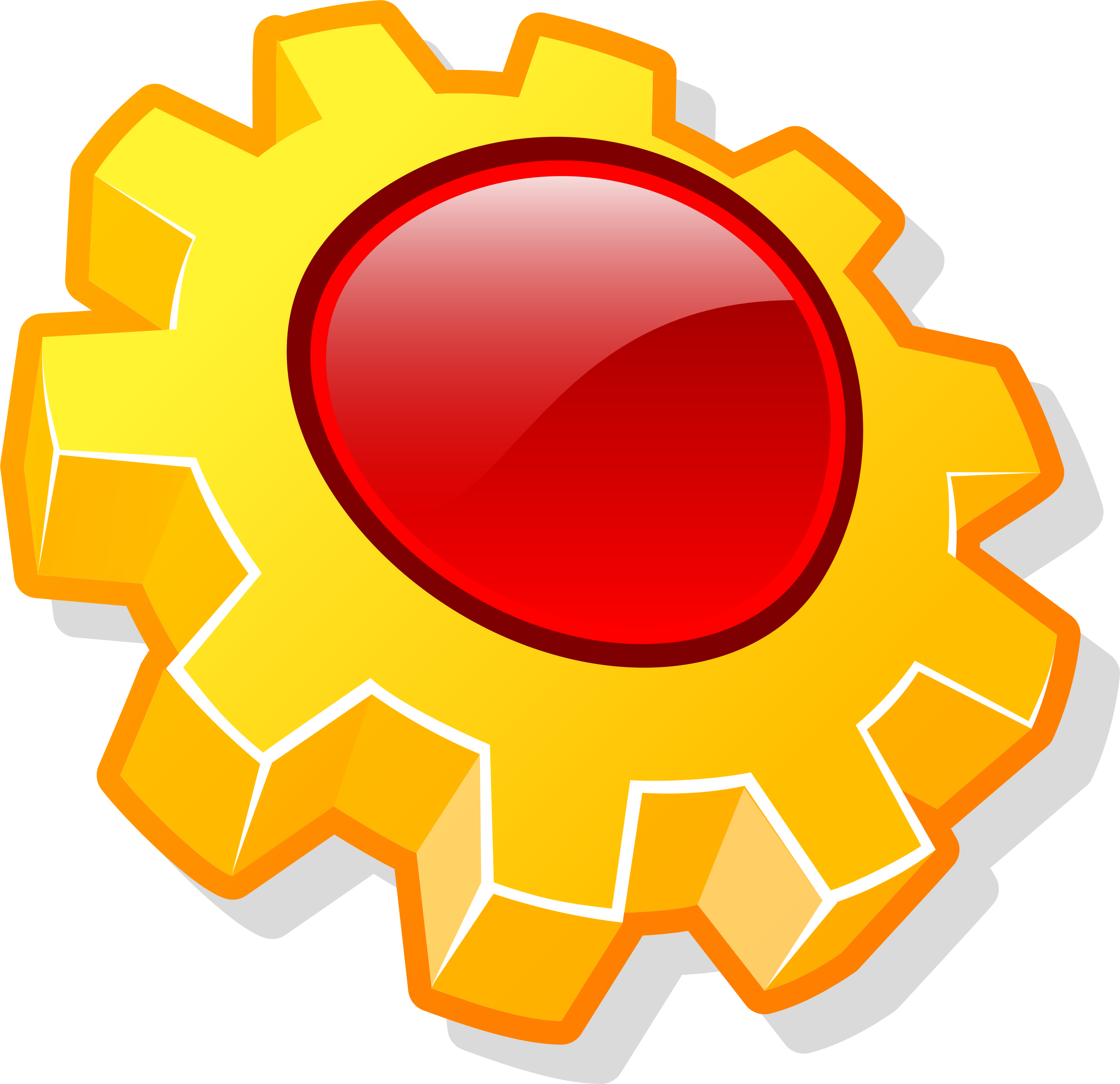Free Vector Kexi Clip Art - Gear Cog F Graphic (600x600), Png Download