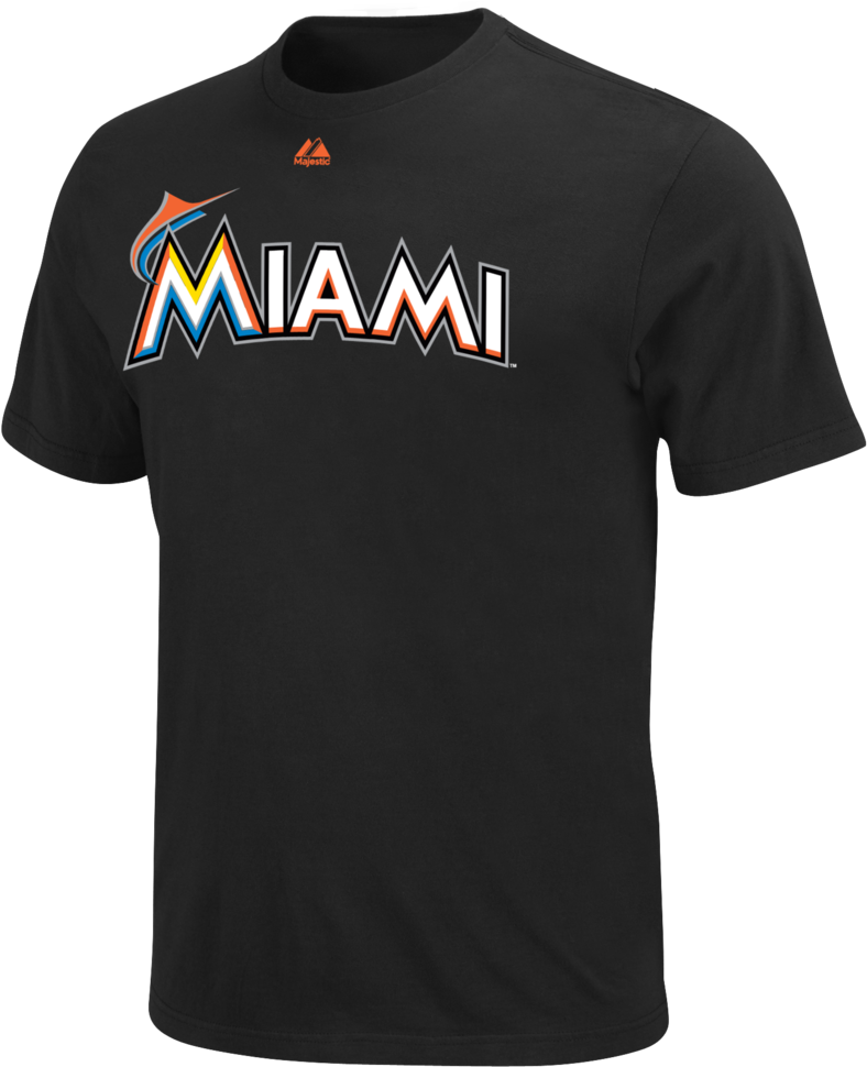 Miami Marlins Majestic Wordmark Mlb T Shirt - Raw Is Jericho Shirt (1024x1024), Png Download