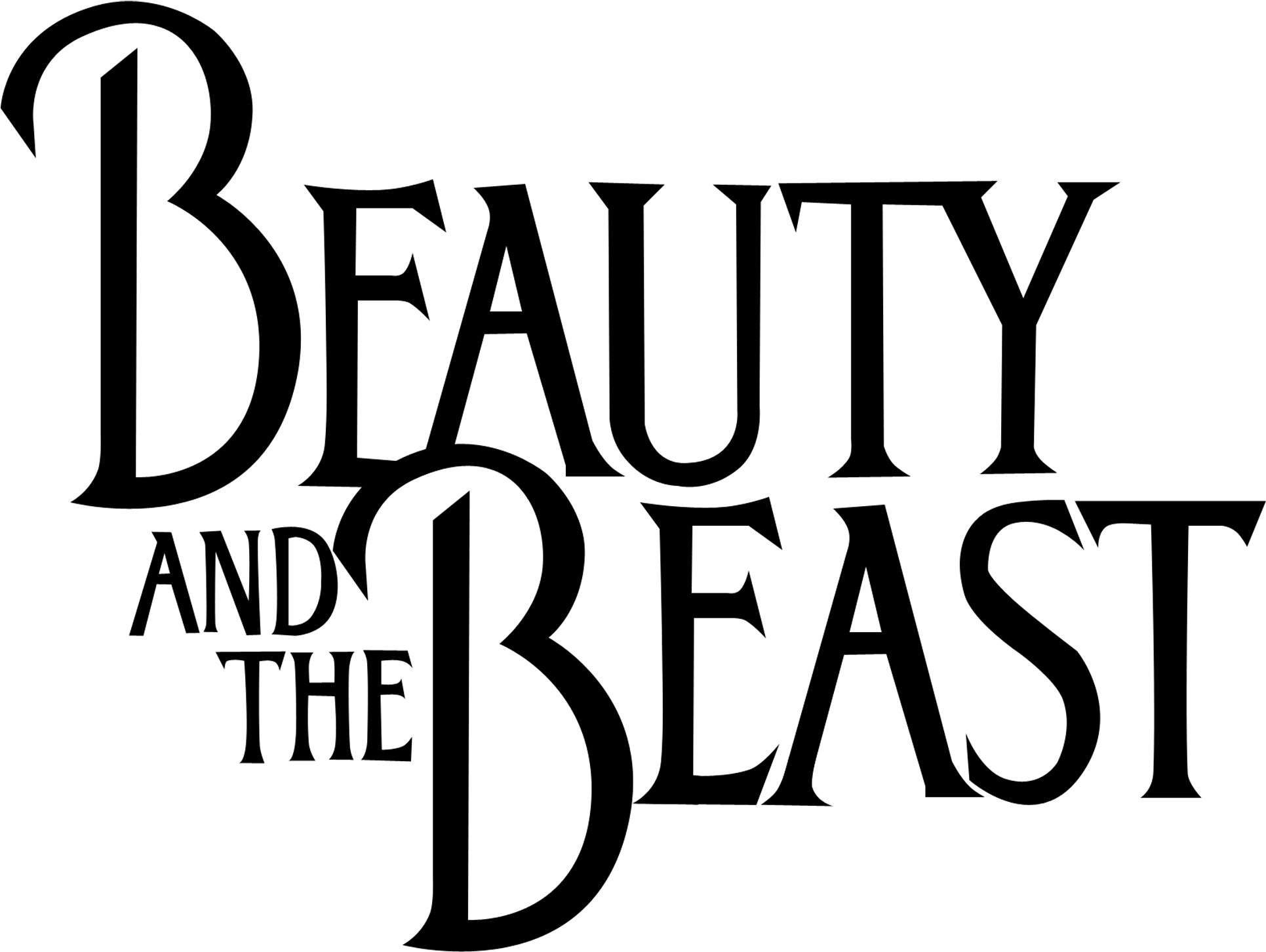 Beauty And The Beast Teaser Trailer - Beauty And The Beast Fonts Free (2000x1613), Png Download