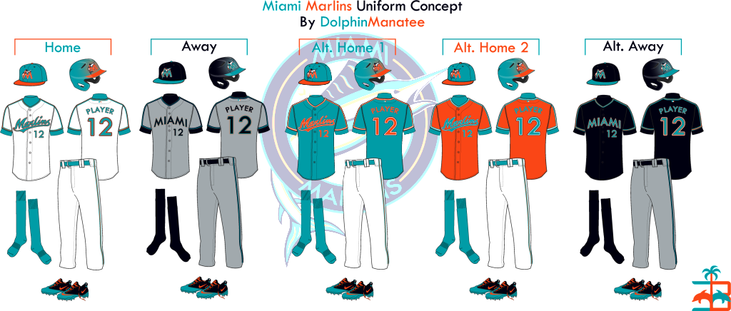 Barreto Marlinsuniform-8 - Miami Marlins Uniform Ideas (1024x436), Png Download