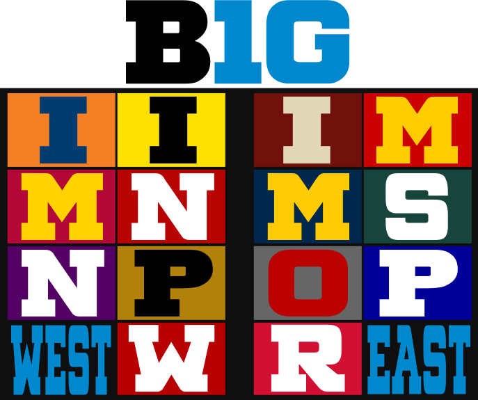Watch Big Ten Football Online - Big Ten Conference (687x575), Png Download