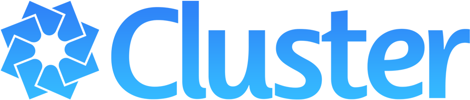Cluster Logo Blue - Cluster Photo Sharing Logo (1026x300), Png Download