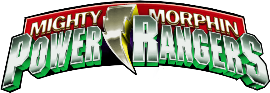 Mighty Morphin Power Rangers Logo Png Clipart Free - Power Rangers: Adults Coloring Book [book] (877x310), Png Download