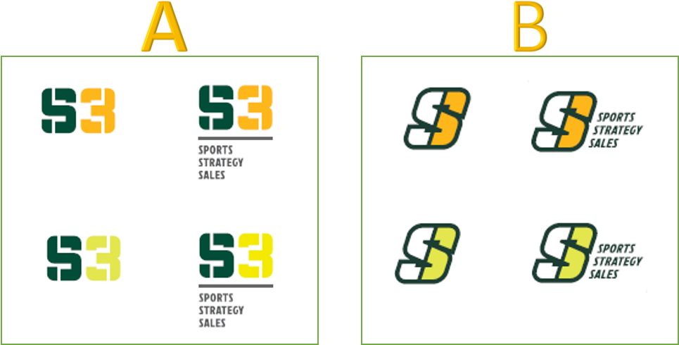 Versions Of Our New Logo For Sports Strategy & Sales - Graphics (964x529), Png Download
