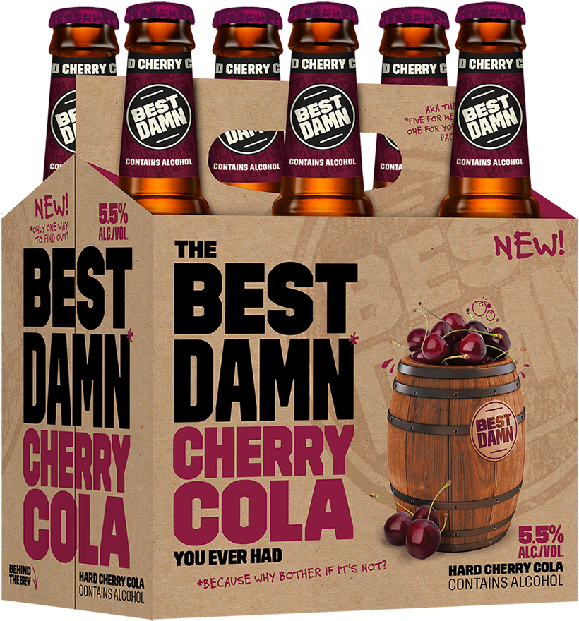 Anheuser-busch & Best Damn Brewing Co - Best Damn Cherry Cola (840x900), Png Download