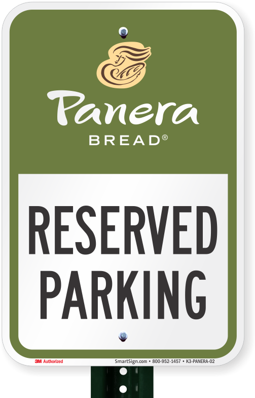 Reserved Parking Sign, Panera Bread - Van Accessible Parking Sign (800x800), Png Download