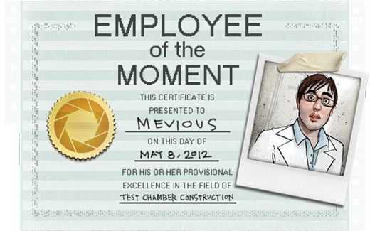 Peti Is Ready - Aperture Science Employees (520x325), Png Download