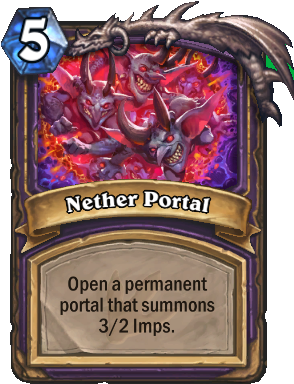 Nether Portal Hearthstone Card (307x465), Png Download
