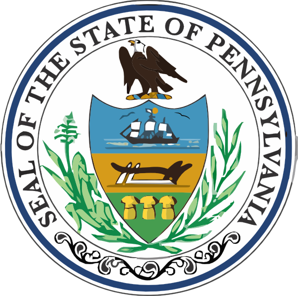 Free Vector Pennsylvania State Seal Clip Art - Pennsylvania Law (600x595), Png Download