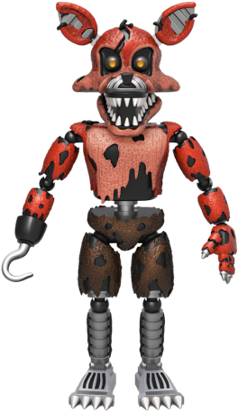 Nightmare Foxy Action Figure (560x560), Png Download