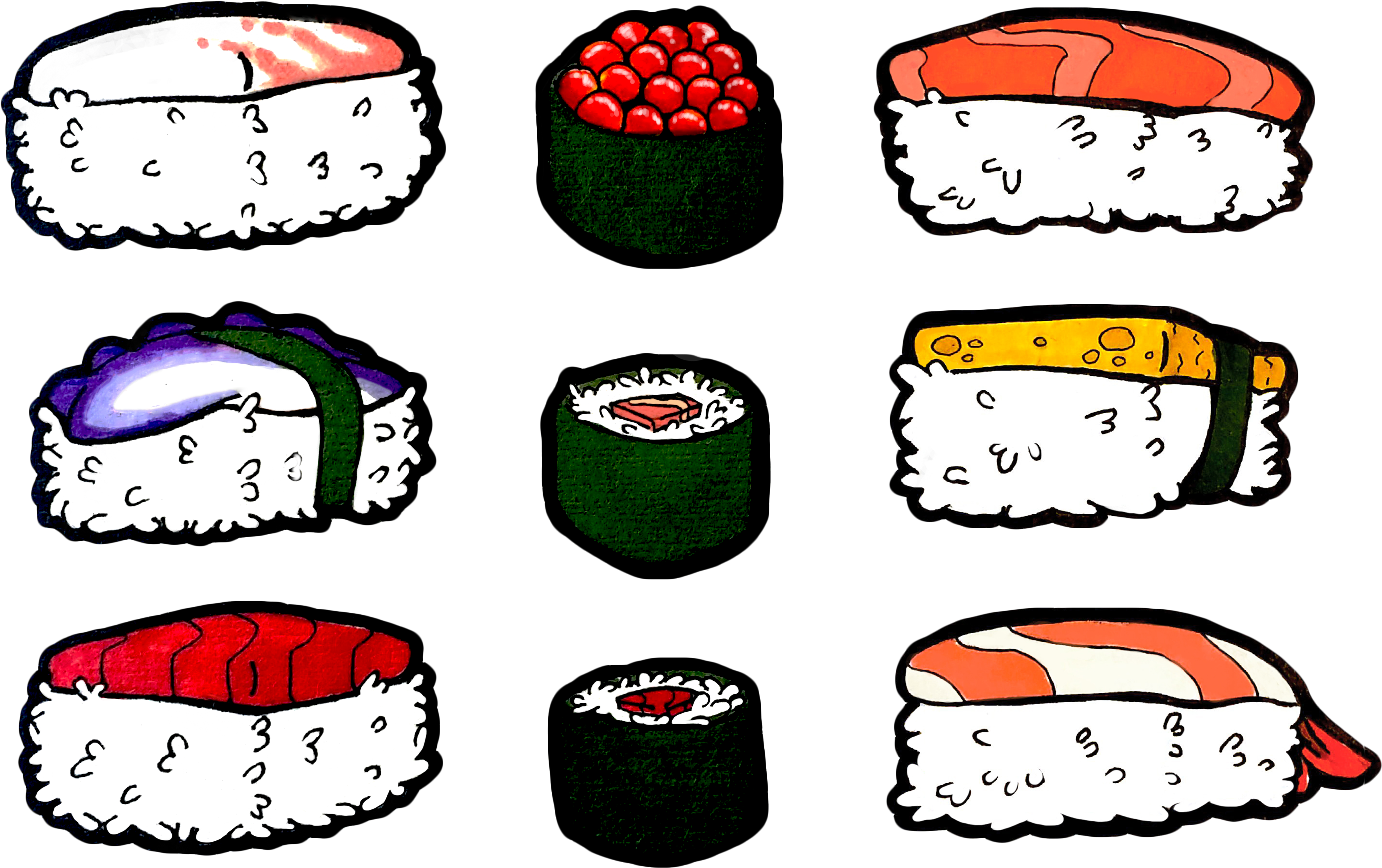 Sushi Lover - Transparent Image Tumblr Sushi (4200x4200), Png Download