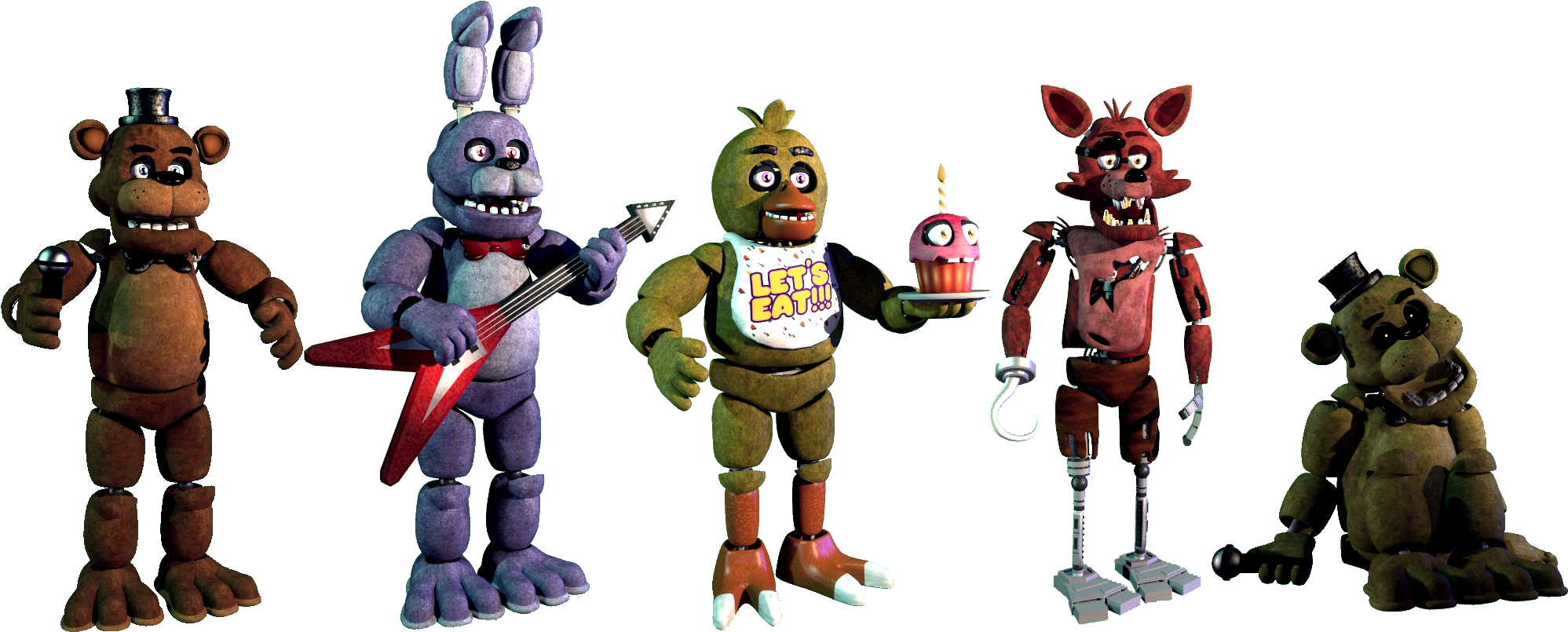 Five Nights At Freddy's 1 Extras - Imagenes De Five Nights At Freddy's 1 (2018x811), Png Download