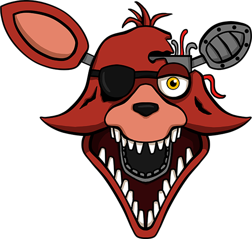 Ihascupquake Drawing Five Night At Freddy's - Foxy Head Fnaf 2 (500x475), Png Download