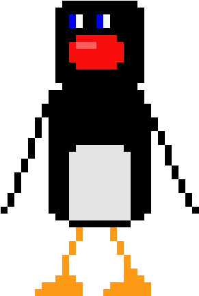 Pingu - B Max Pixel Art (310x430), Png Download