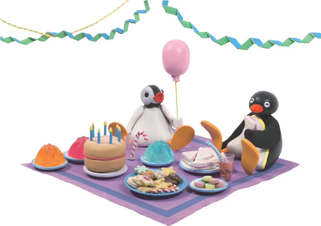 Pingu - Pingu Party (1120x808), Png Download