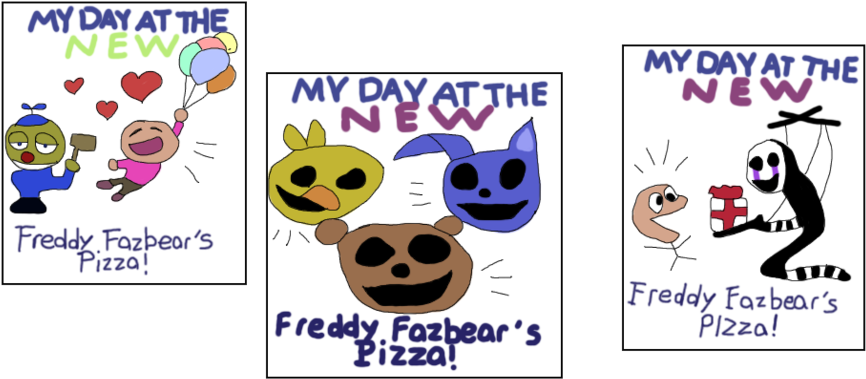 Fnaf 2 Drawings On The Wall Clipart Five Nights At - Fnaf 2 Drawings On The Wall (900x506), Png Download