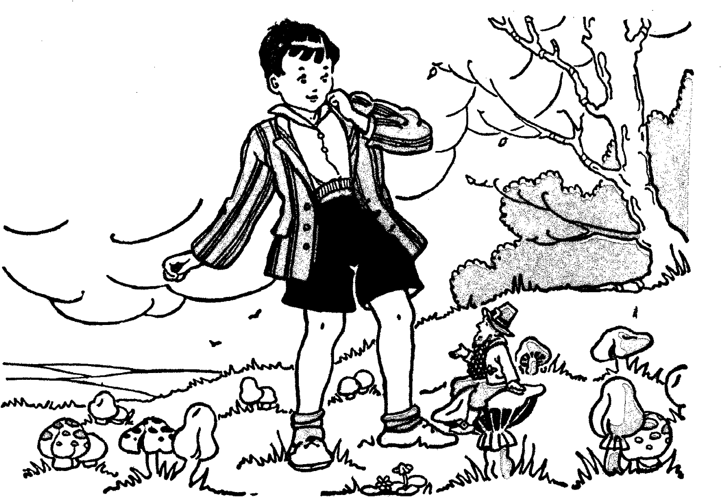 This Is A Sweet Child Digital Stamp Of A Young Boy - Illustration (1600x1140), Png Download