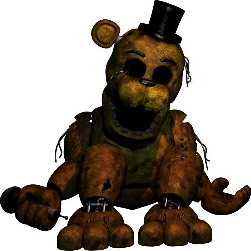 Fnaf 2 Custom Night Fnaf2slumpedgoldenfreddy - Five Nights At Freddy's 2 Old Golden Freddy (505x505), Png Download