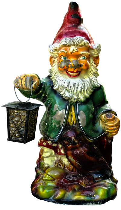Garden Gnome, Imp, Lantern, Dwarf, Historically, Figure - Garden Gnome (449x720), Png Download