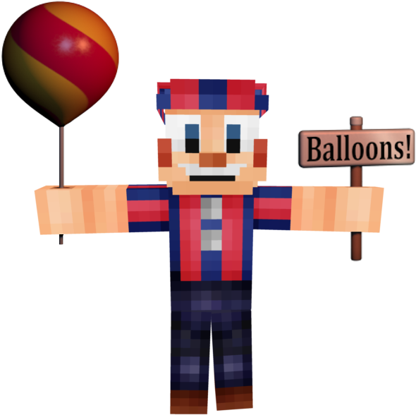 Undefined - Balloon Boy Fnaf Minecraft (640x640), Png Download