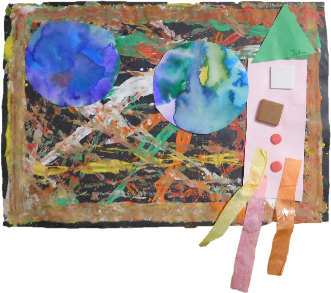 Were Inspired By Jackson Pollock's Work And Were Created - Child Art (1500x1125), Png Download