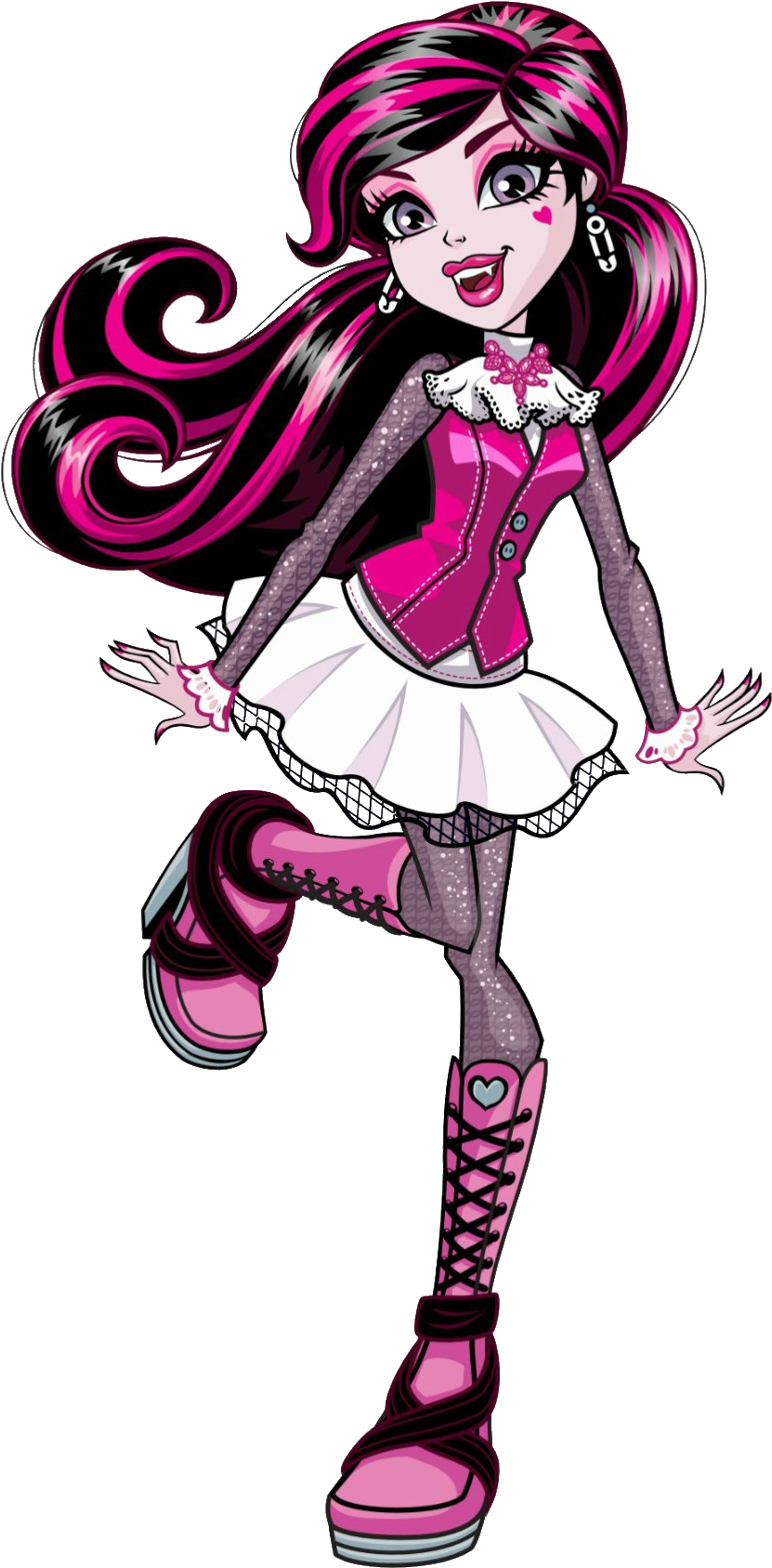 Draculaura Ponytail - Monster High Draculaura Png (847x1703), Png Download
