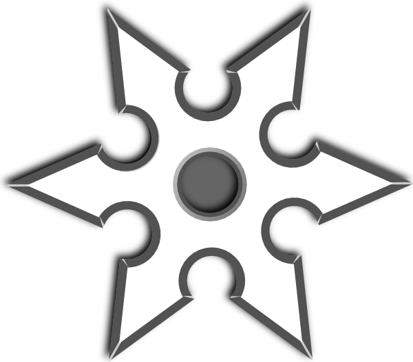 Ninja - Shuriken Png (600x526), Png Download