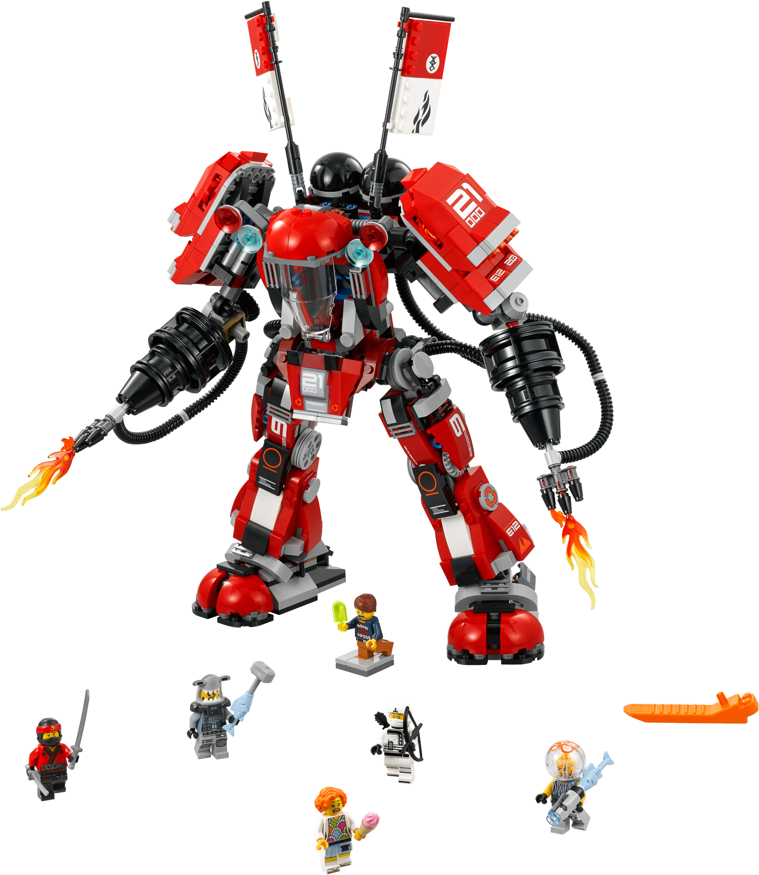 Fire Mech - Lego Ninjago 70615 Fire Mech (2400x1800), Png Download