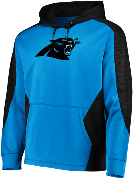 Carolina Panthers Men's Blue Majestic 2018 Armor Hooded - Carolina Panthers (600x600), Png Download