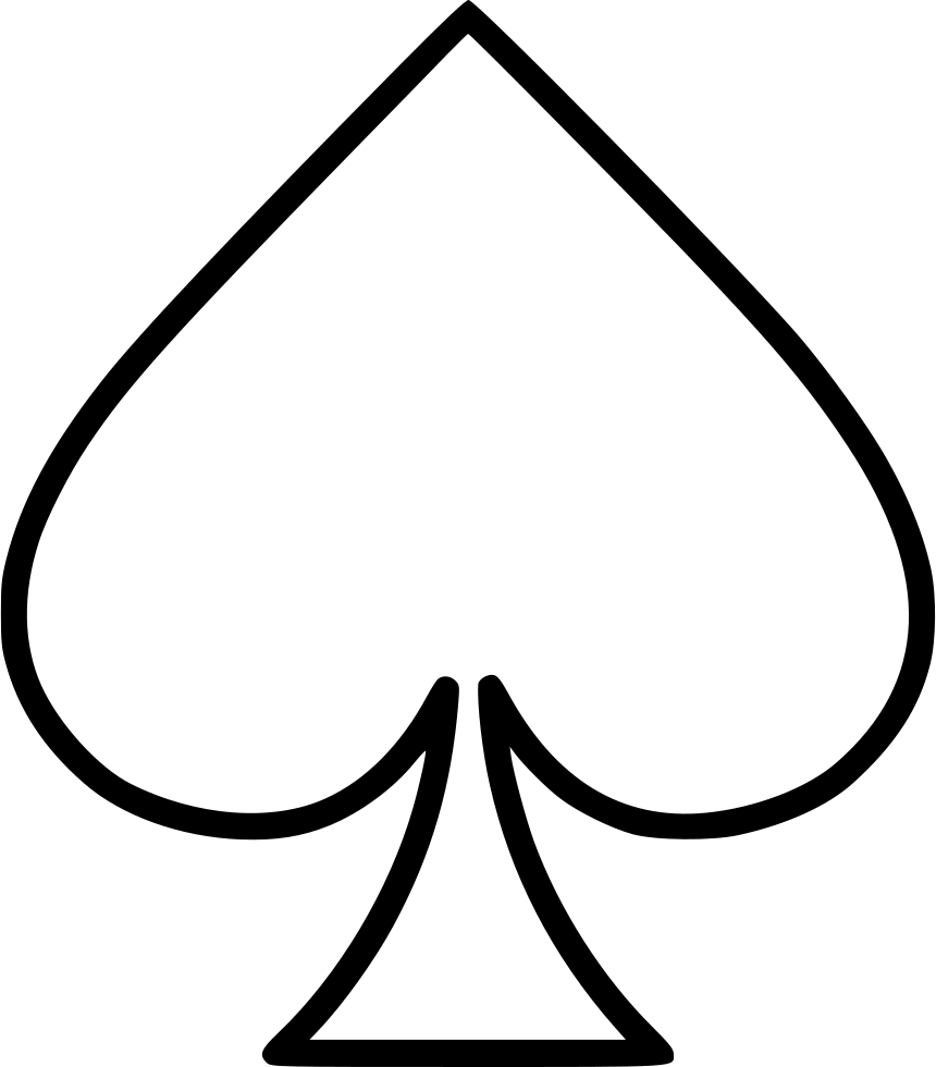 Jpg Royalty Free Stock Spade Drawing At Getdrawings - Ace Of Spade Drawing (860x980), Png Download