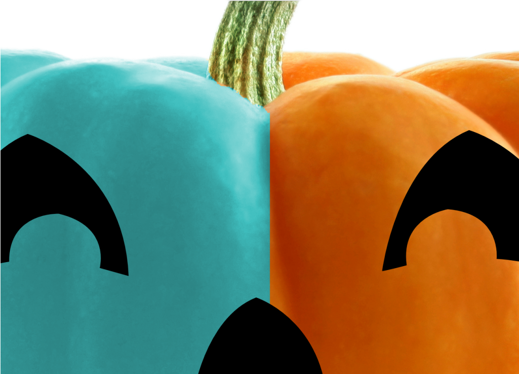 Orange, Black, Andteal - Halloween Colors (1050x770), Png Download