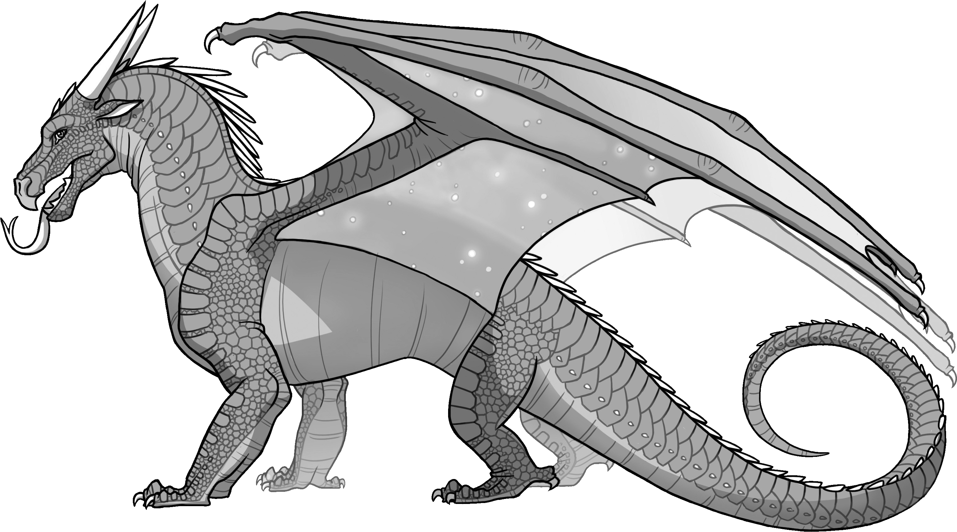Jpg Freeuse Stock Image Png Wings Of Fire Wiki Fandom - Wings Of Fire Dragons Nightwings (3301x1925), Png Download