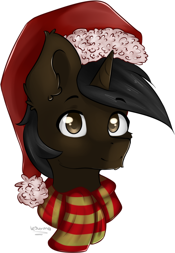 Kourma, Christmas, Clothes, Hat, Holiday, Looking At - Drawing (746x1082), Png Download