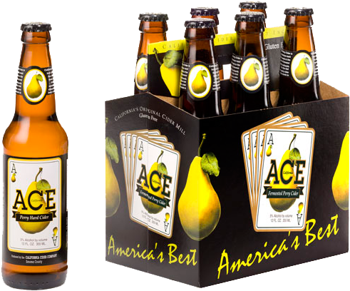 8in 72dpi Six Pack Pear - Ace Cider (637x576), Png Download