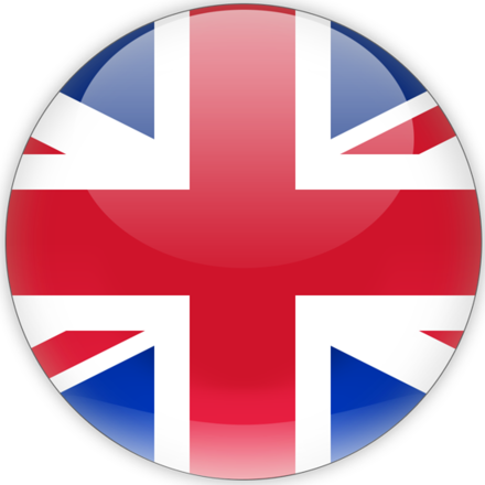 English - Русский - Reino Unido Bandera Png (440x440), Png Download