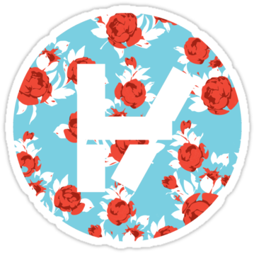 Floral Logo By Tucker Stosic Twenty One Pilots Stickers - Cool Twenty One Pilots Logos (375x360), Png Download
