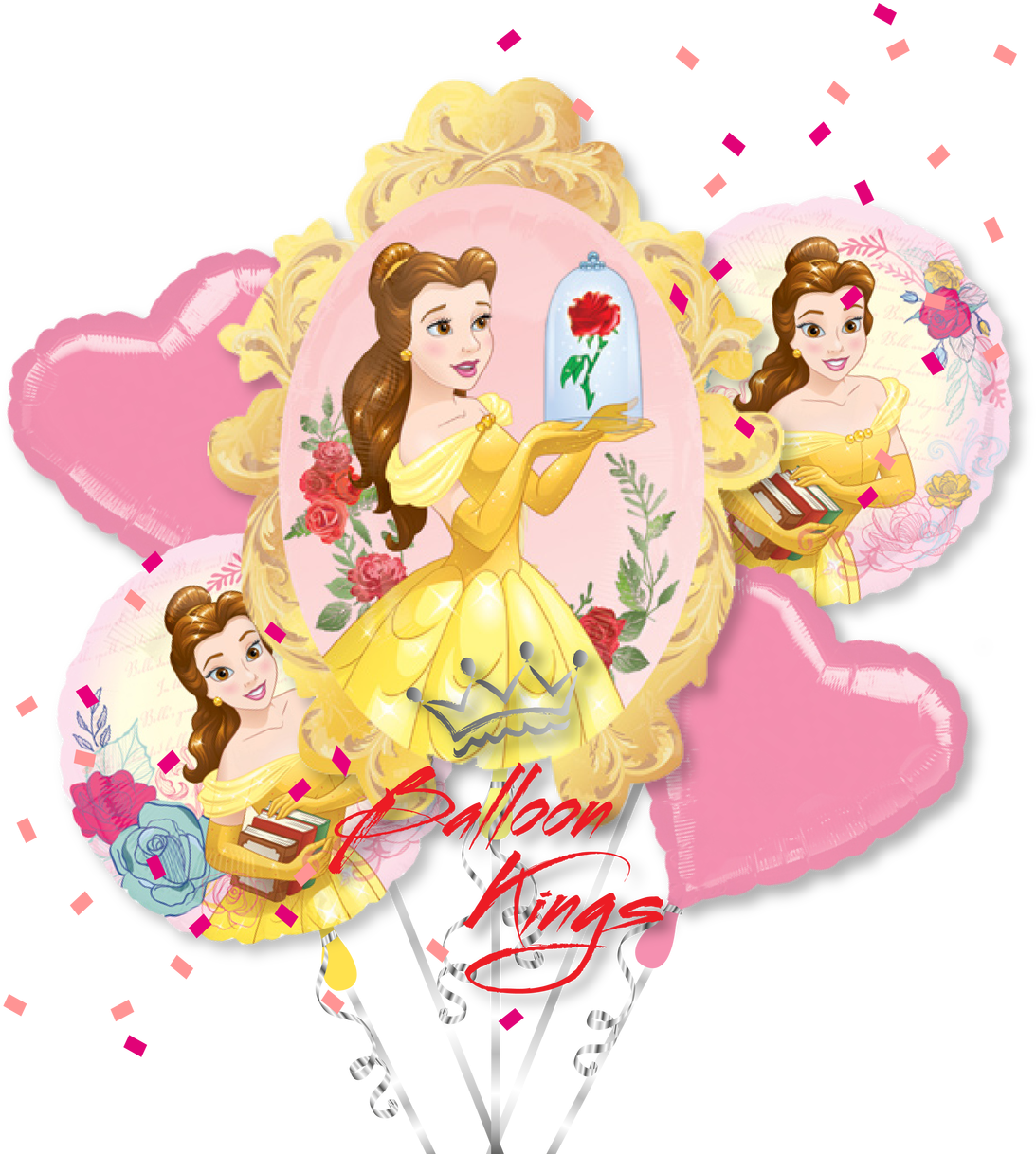 Beauty And The Beast Belle Bouquet - Beauty And The Beast Balloons (1280x1280), Png Download