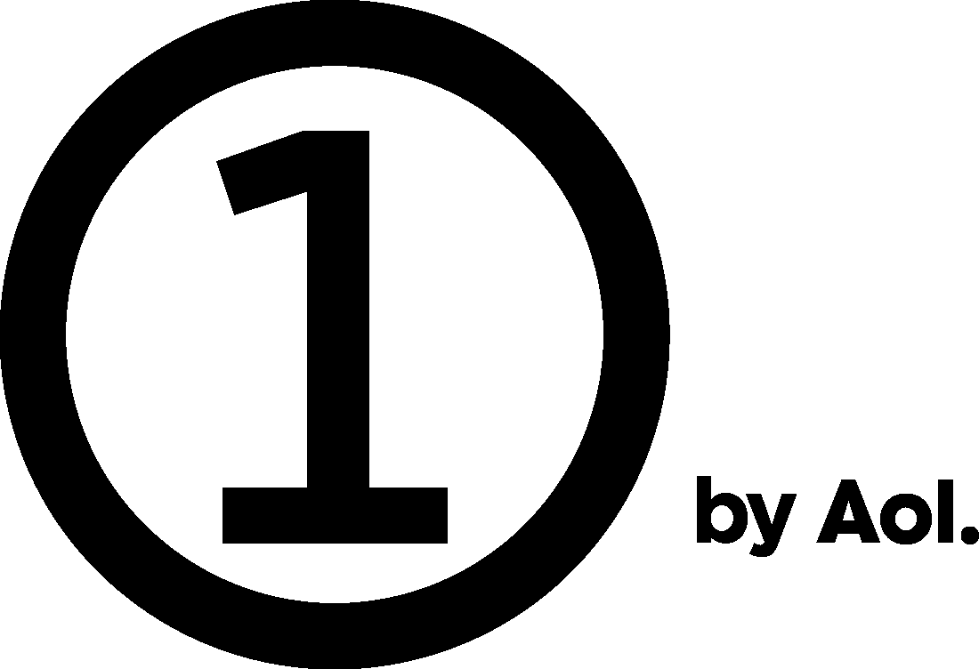 Super Auction Advantage By Graphic Black And White - One By Aol Logo (1100x752), Png Download
