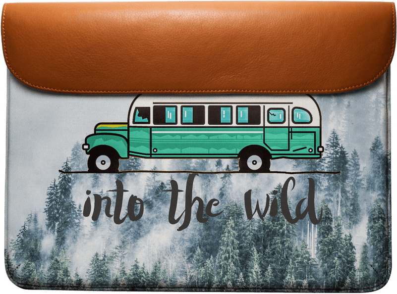 Dailyobjects Into The Wild Bus Real Leather Envelope - Macbook Pro 13-inch (800x800), Png Download
