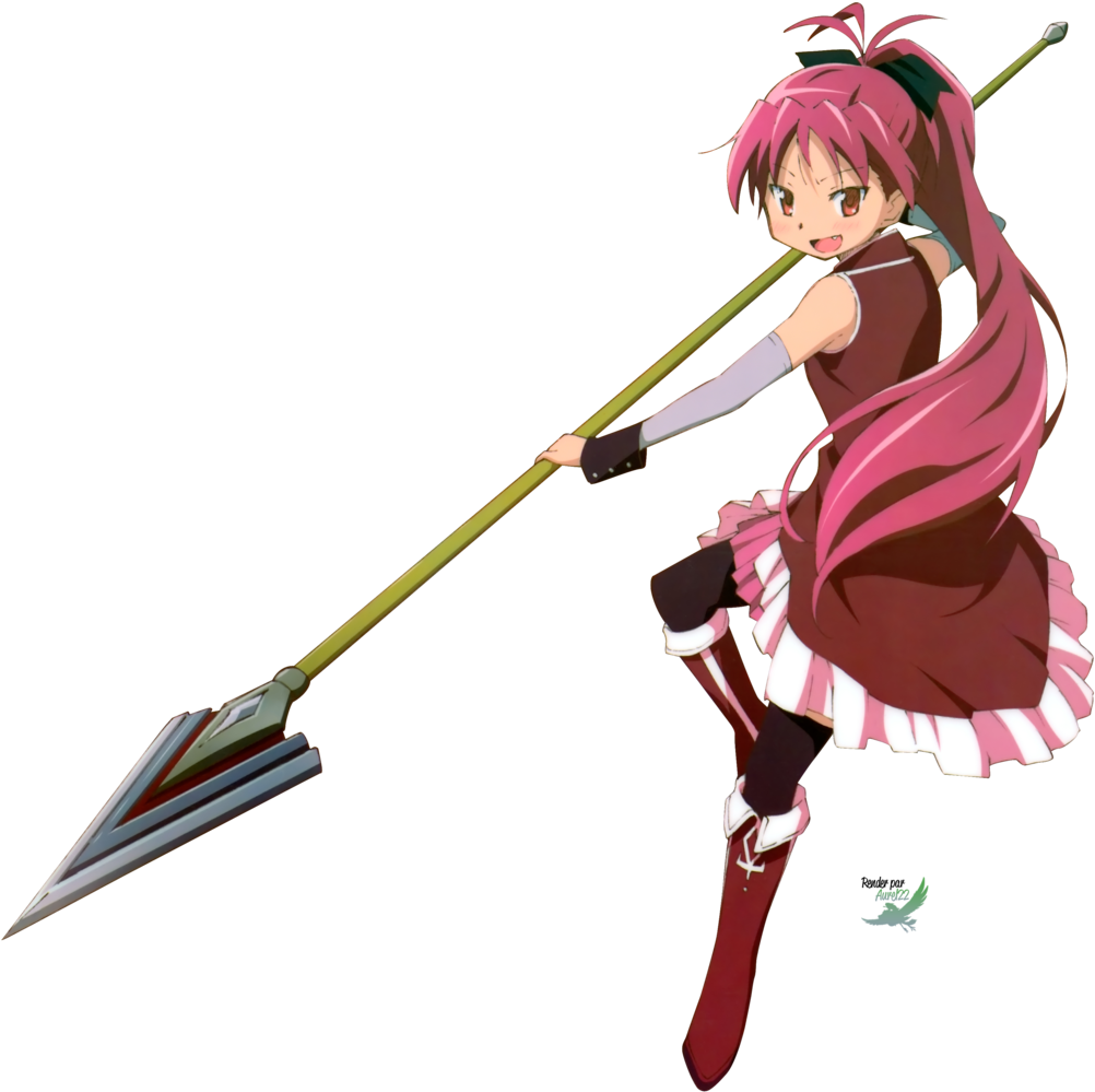 Puella Magi Madoka Magica Sakura 2 Render By Anouet-d5sk4l7 - Kyoko Sakura Madoka Magica Lawson Limited Original (1024x1023), Png Download