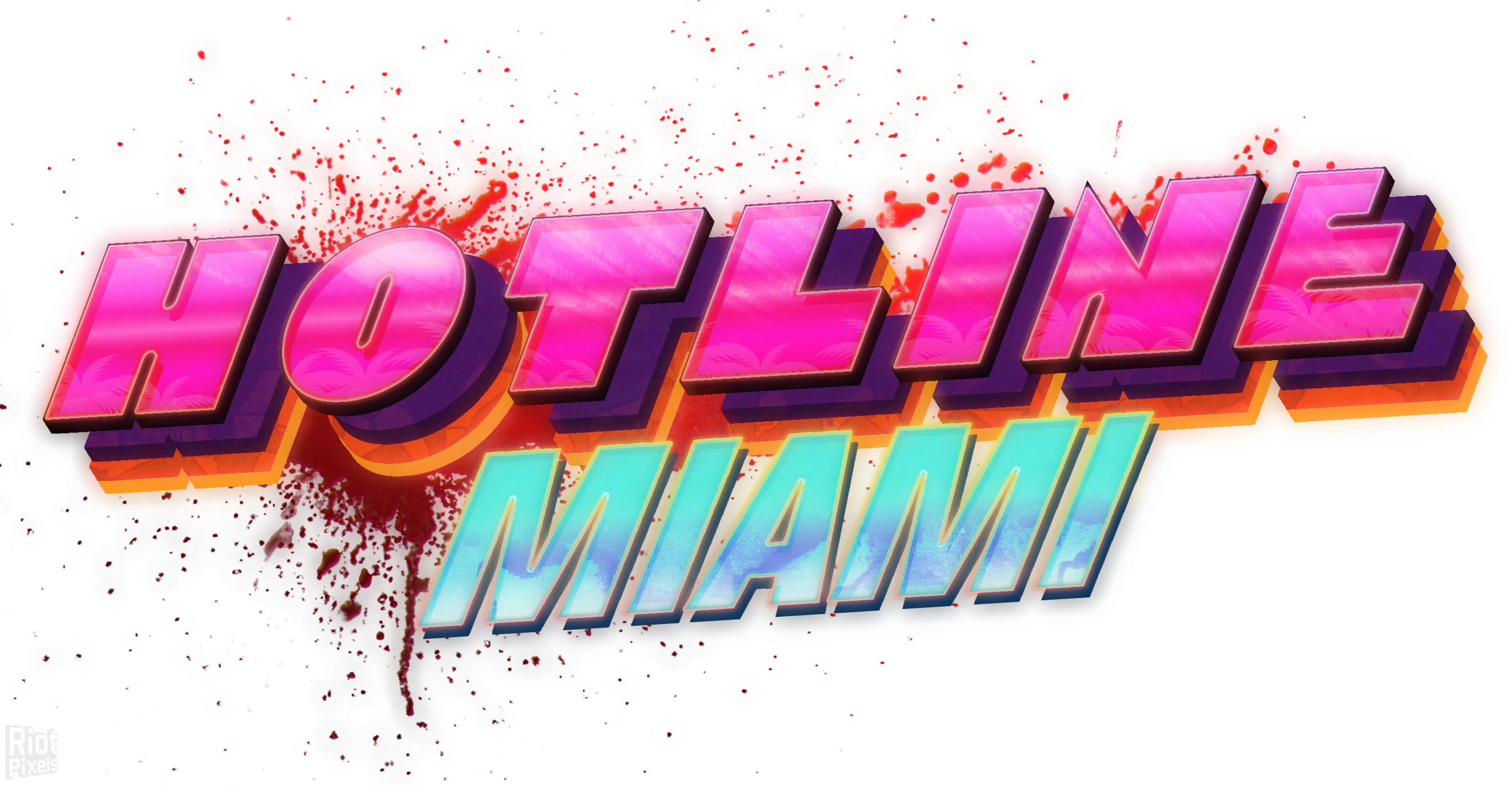 Hotline Miami Logo (750x382), Png Download