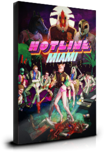 Hotline Miami - Hotline Miami Cover Art (500x500), Png Download