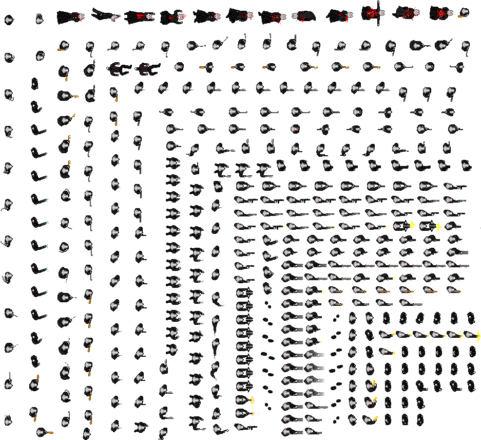 Hotline Miami Sprite Sheet - Harry Potter Osmisměrka Česky (952x862), Png Download