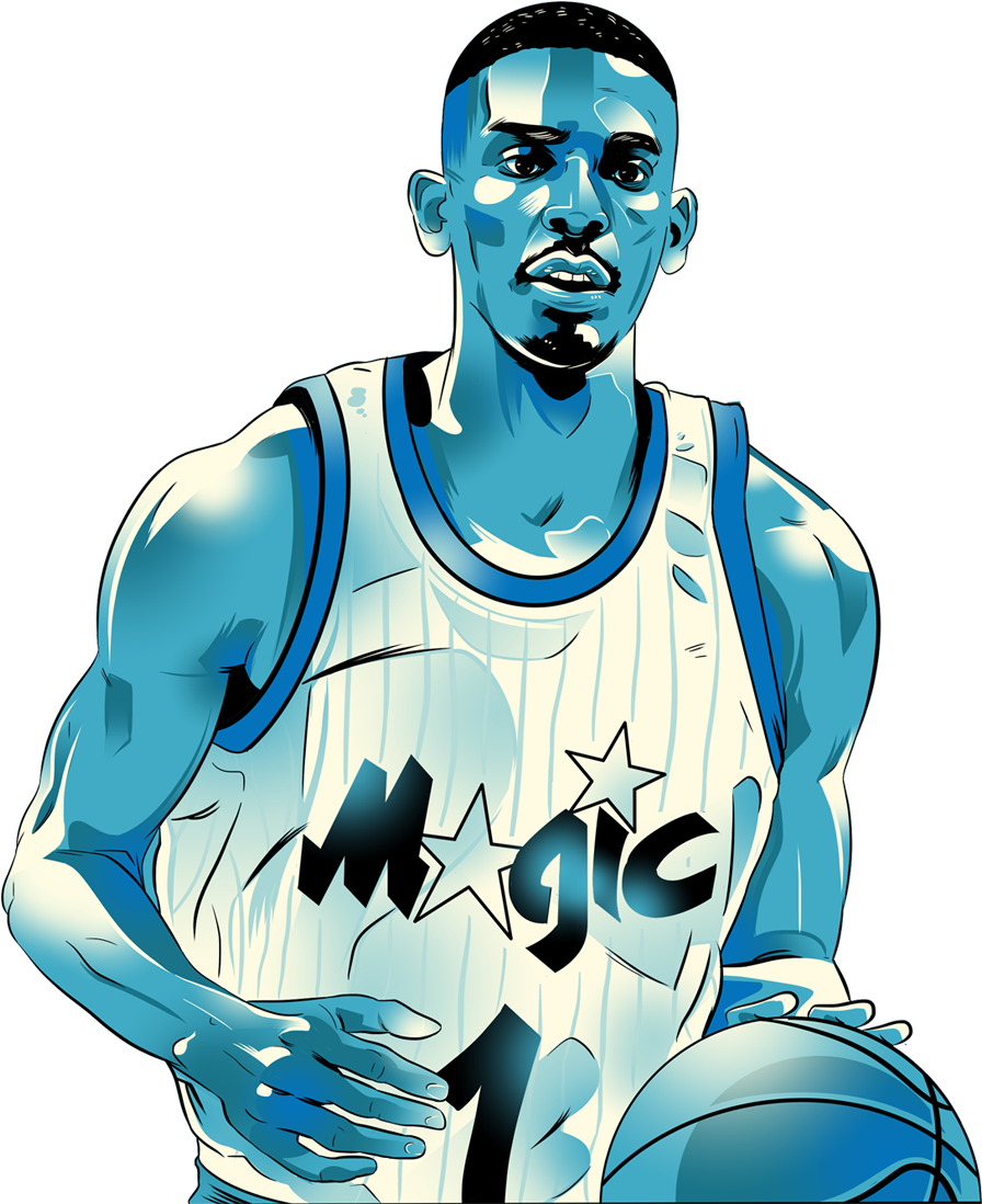 Orlando Magic Oral History Png Shaq Magic 90s - Penny Hardaway Transparent (1092x1500), Png Download