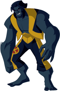 Beast W&amp - Txm - Wolverine Y Los X Men Beast (350x380), Png Download