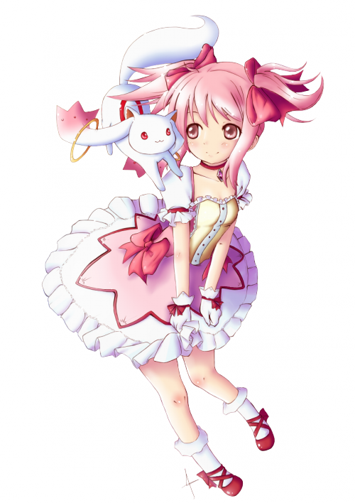 Pink Puella Magi Madoka Magica Madoka - Puella Magi Madoka Magica (500x708), Png Download
