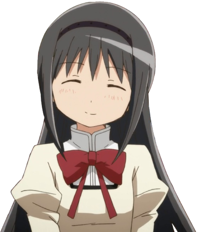 Puella Magi Madoka Magica - Homura Happy (400x471), Png Download