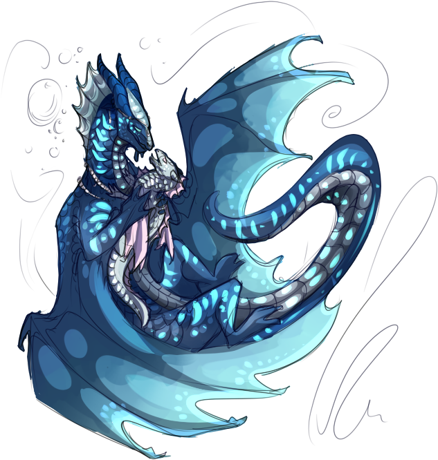 Gorgeous Fire Art, Dragon Cakes, Dragon Drawings, Dragon - Wings Of Fire Tsunami And Anemone (672x688), Png Download