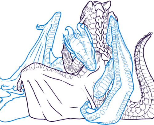 Started This A About A Month Ago I Think And I Dont - Wings Of Fire Lineart (500x707), Png Download