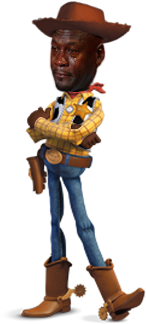 Michael Jordan Crying Face Png - Woody And Buzz Png (315x501), Png Download